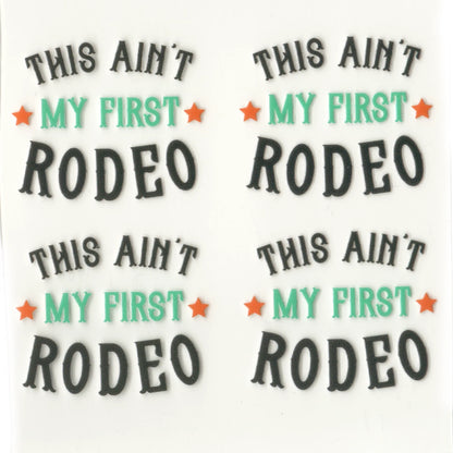 Master Maker Crafts -  UV DTF Decal - Not First Rodeo 4 Set 2" (Keychain NOT Inclued)