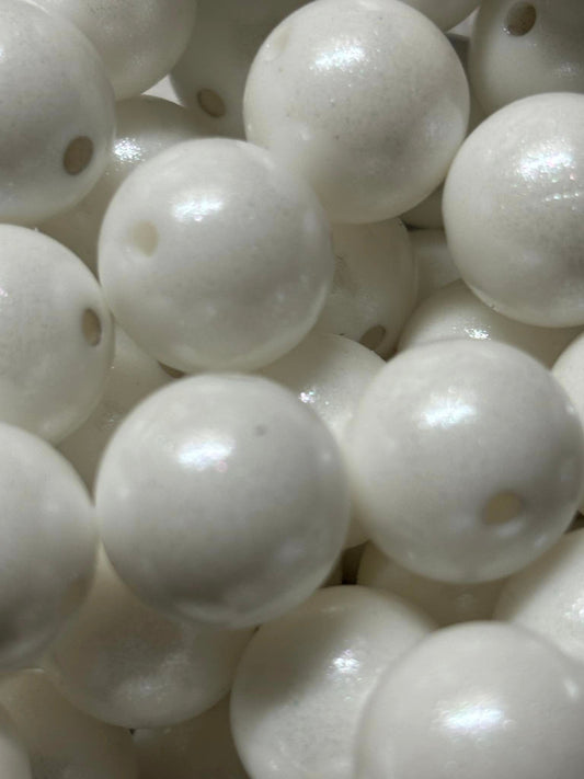 15mm Opal White Silicone Bead - 10 Count