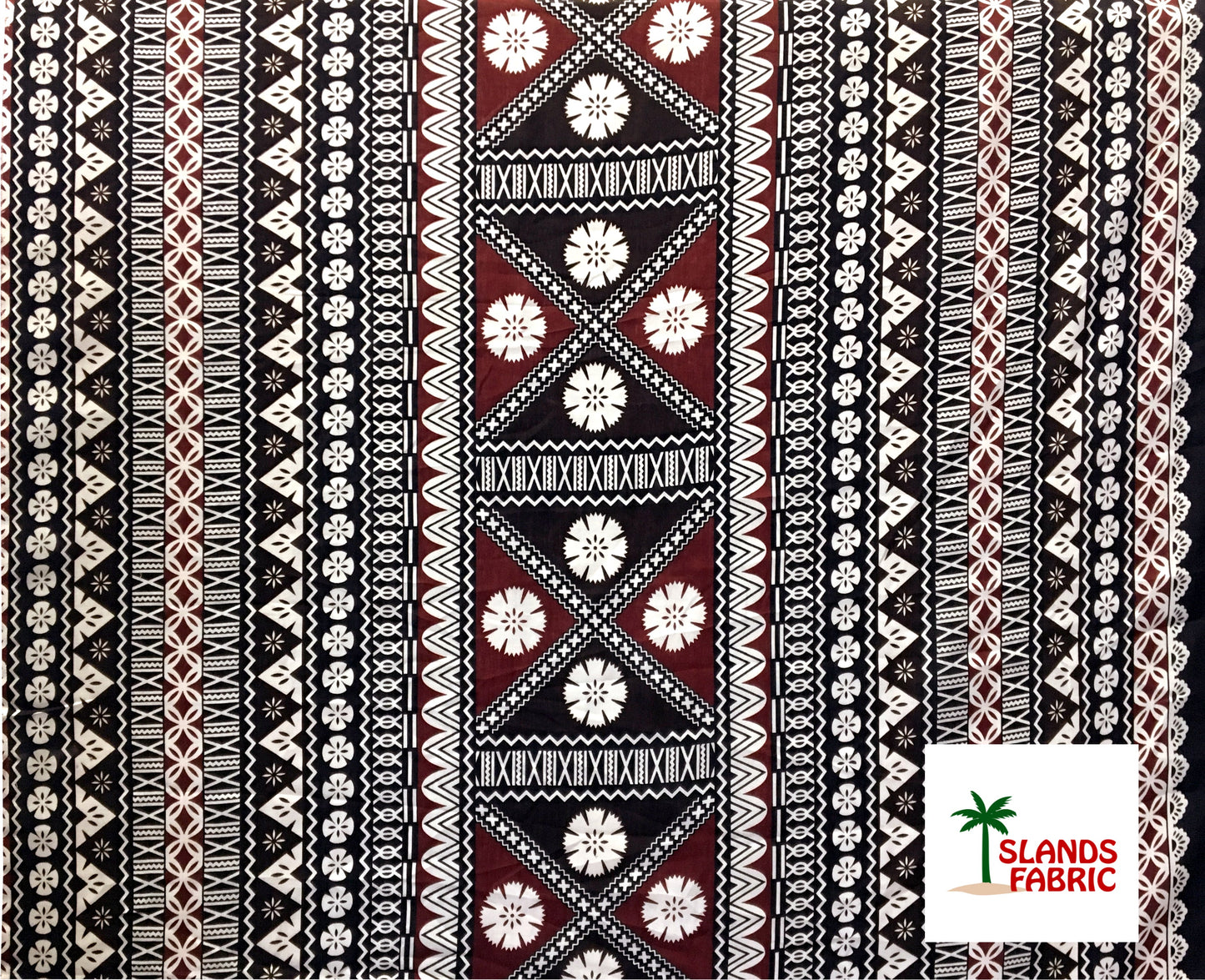Fijian Tapa Polyester Fabric | Islands Fabric