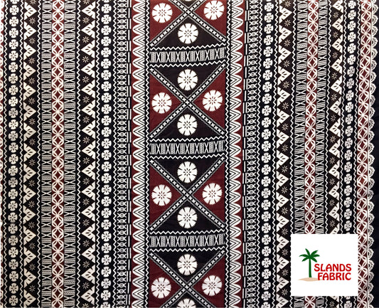 Fijian Tapa Polyester Fabric | Islands Fabric