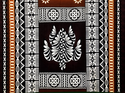 Fiji Turtle Border Poly Linen Fabric | Islands Fabric