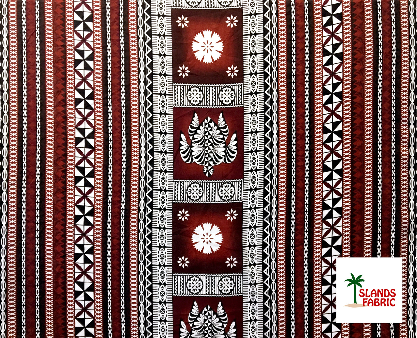 Fiji Turtle Border Poly Linen Fabric | Islands Fabric