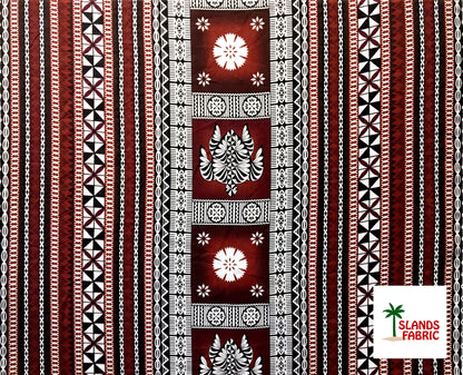 Fiji Turtle Border Poly Linen Fabric | Islands Fabric