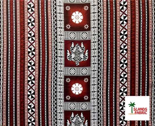 Fiji Turtle Border Poly Linen Fabric | Islands Fabric