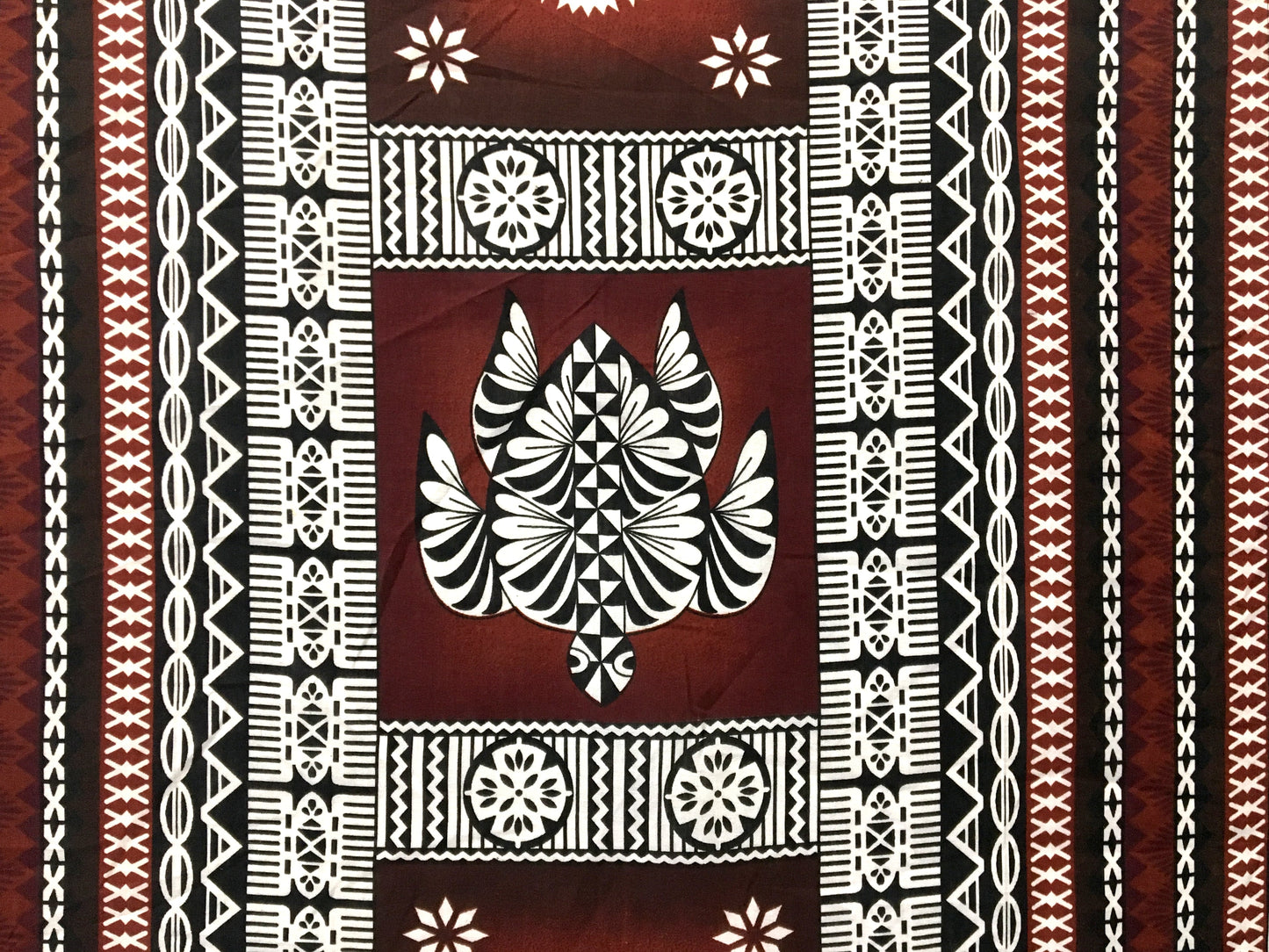 Fiji Turtle Border Poly Linen Fabric | Islands Fabric