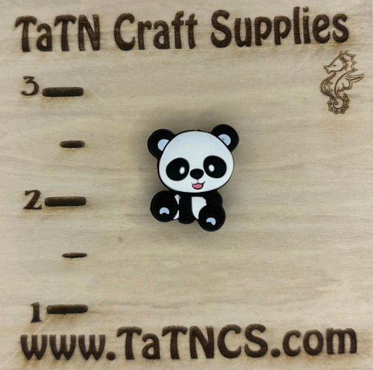 0178 - Animal - Panda Blue Silicone Focal