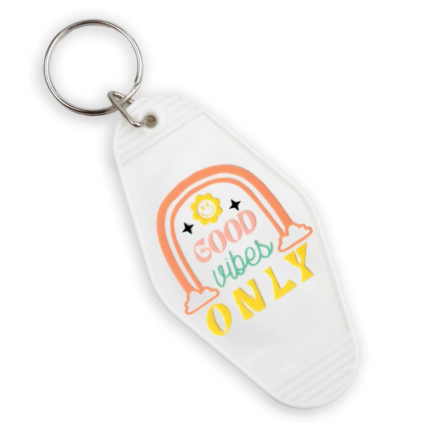 Master Maker Crafts -  UV DTF Decal - Pastel Good Vibes Only 4 Set 2" (Keychain NOT Inclued)