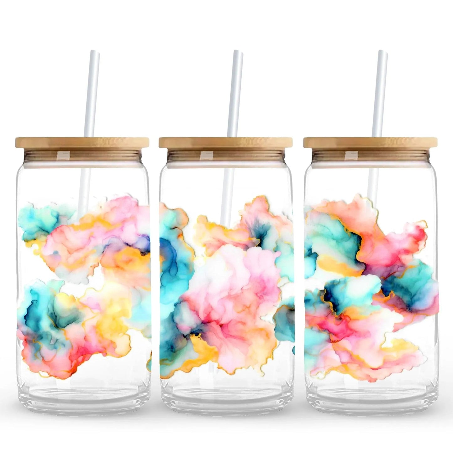 Master Maker Crafts -  UV DTF Wrap Only - Pastel Watercolor 9.7" x 4.3" (Cup NOT Included)