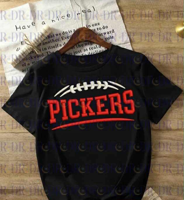 Pickers Half Football Embroidery Effect PNG Download