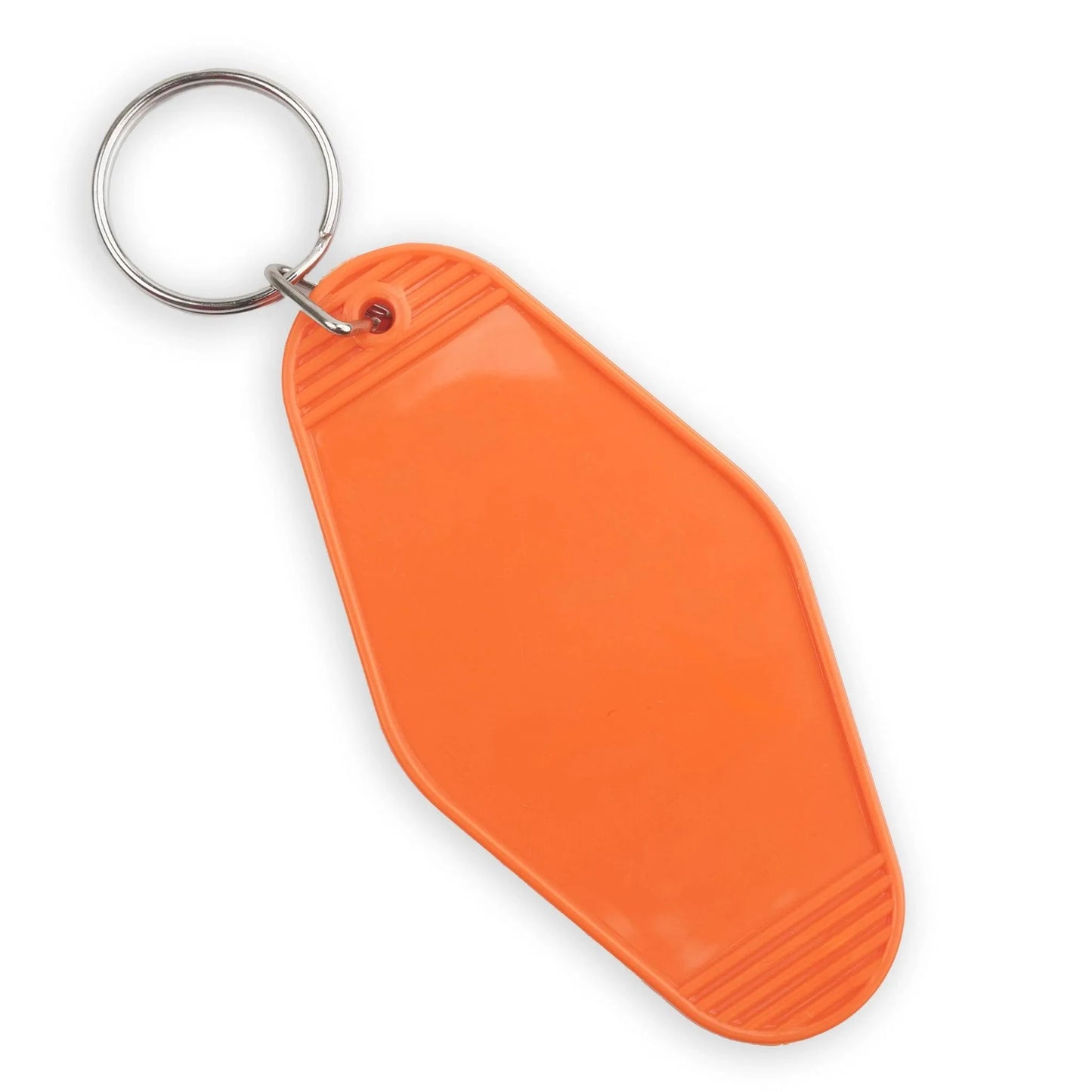 Master Maker Crafts -  Retro Motel Keychain with Silver Ring - Citrus Orange (4 per Set)