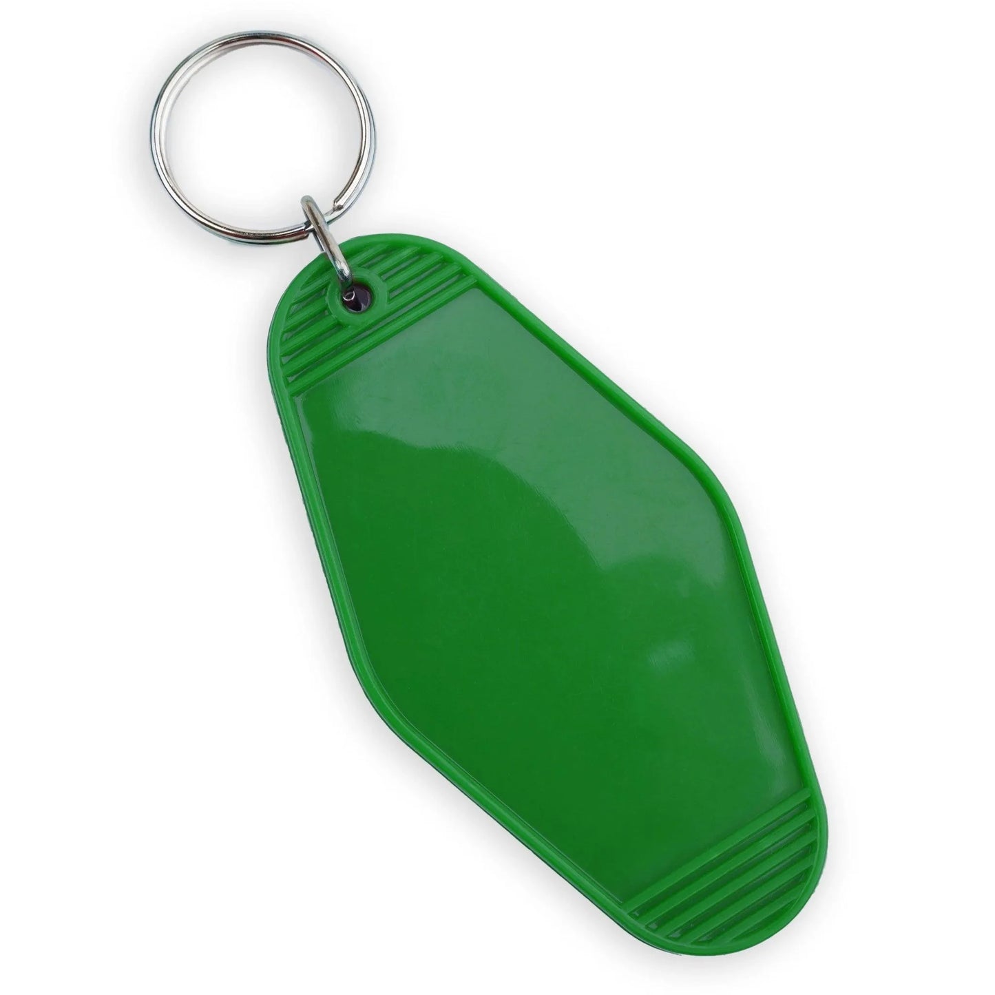 Master Maker Crafts -  Retro Motel Keychain with Silver Ring - Green (4 per Set)