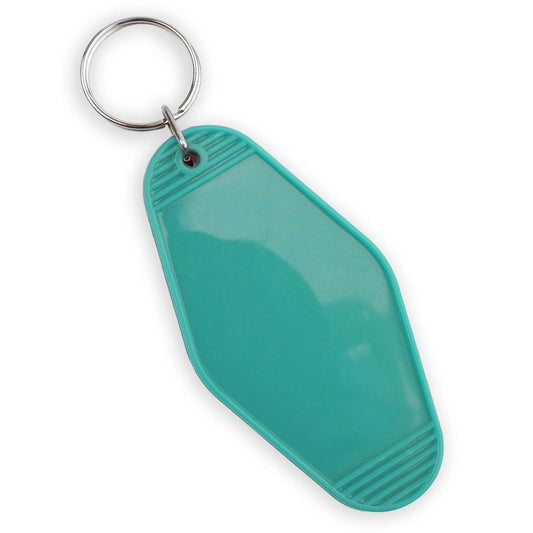 Master Maker Crafts -  Retro Motel Keychain with Silver Ring - Sea Green (4 per Set)