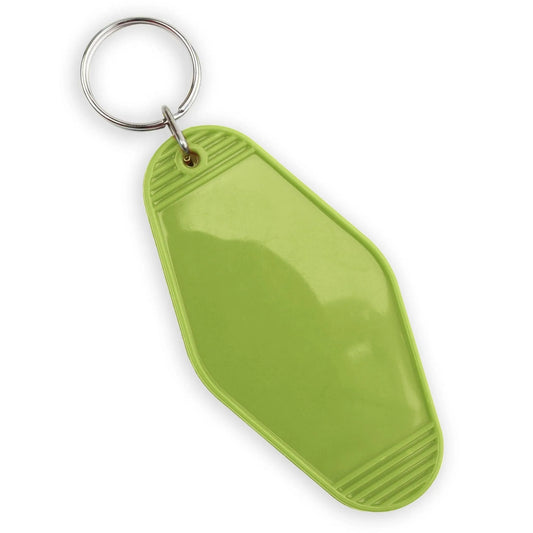 Master Maker Crafts -  Retro Motel Keychain with Silver Ring - Lime Green (4 per Set)