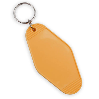 Master Maker Crafts -  Retro Motel Keychain with Silver Ring - Gold (4 per Set)