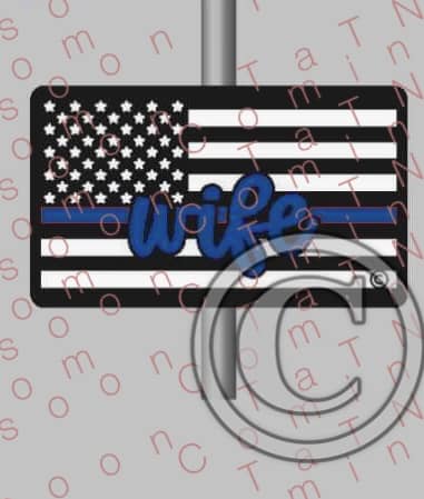 Police - Police Wife Flag Focal 0524