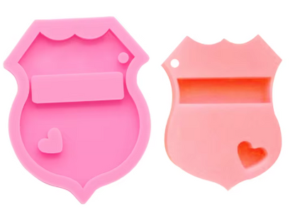 Mold - Police Shield Keychain Mold M1