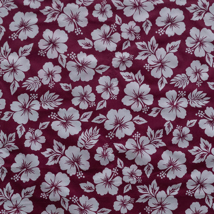 Hibiscus Flower Polyester Fabric | Islands Fabric