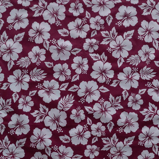 Hibiscus Flower Polyester Fabric | Islands Fabric
