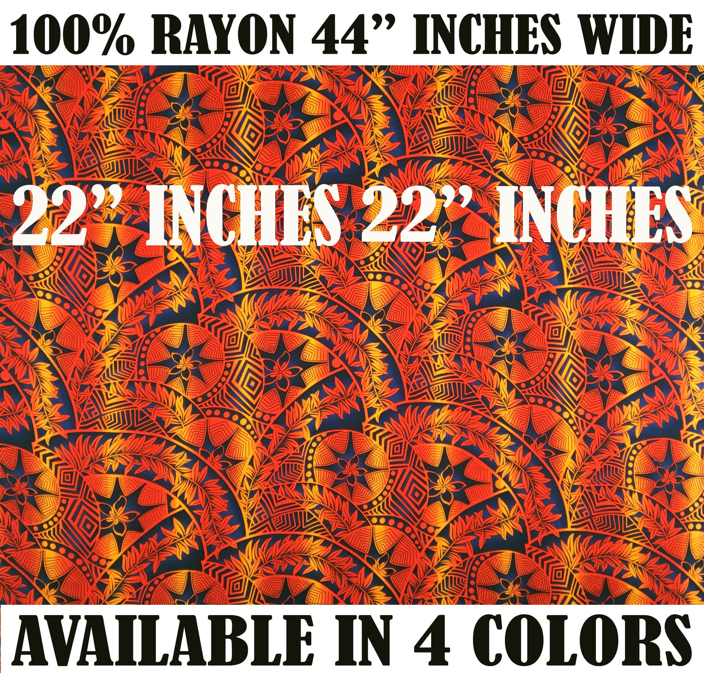 Plumeria Star Design Rayon Fabric | Islands Fabric