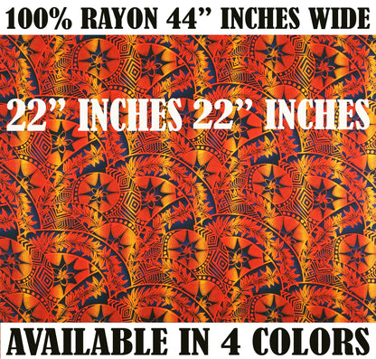 Plumeria Star Design Rayon Fabric | Islands Fabric