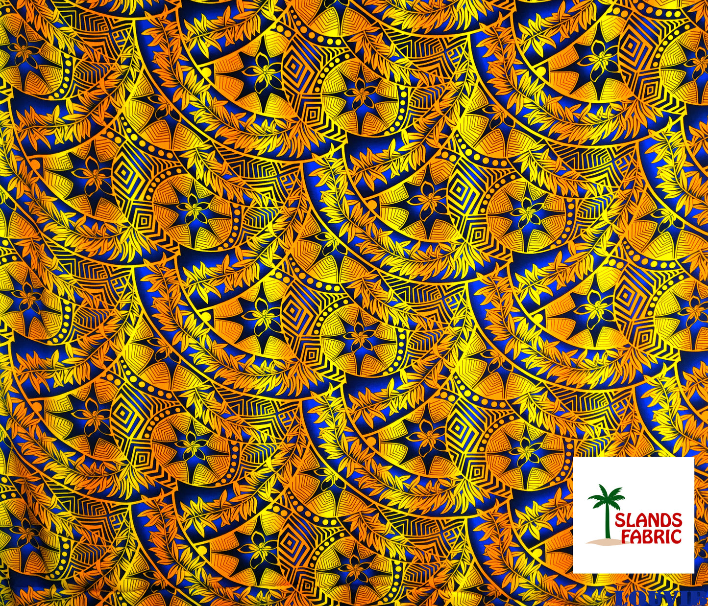 Plumeria Star Design Rayon Fabric | Islands Fabric