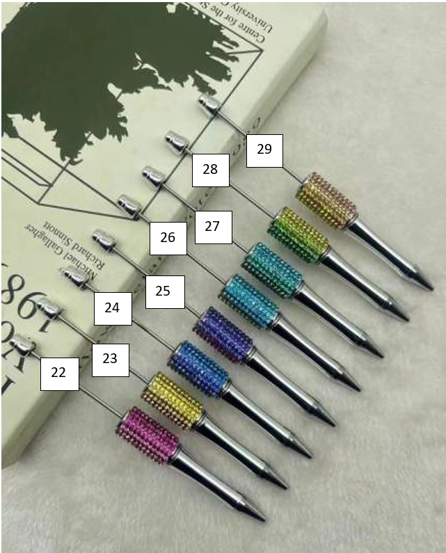 Rhinestone Beadable Plastic Pens