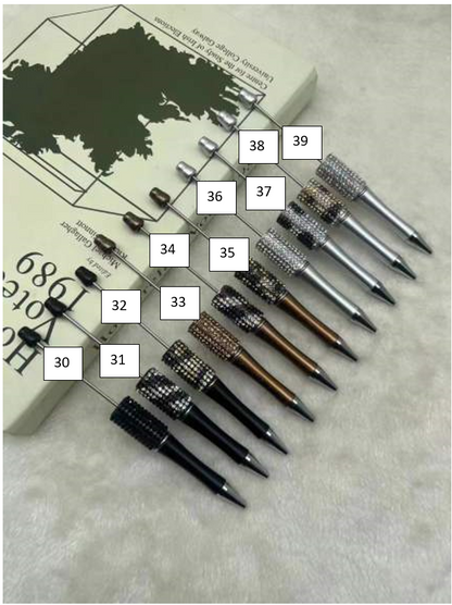 Rhinestone Beadable Plastic Pens