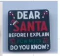 0165 - Christmas - Dear Santa Before I Explain ... Silicone Focal
