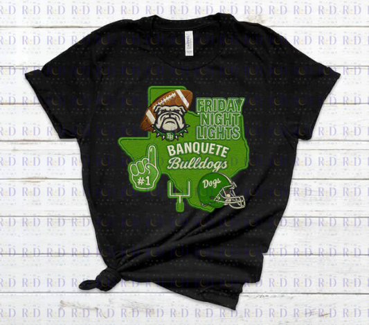 Banquete Friday Night Lights Texas Embroidery Effect PNG