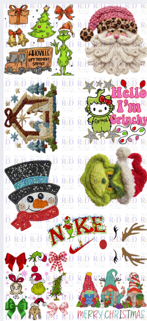 $25 Christmas Gang Sheet RTS DTF Prints - 8 adult 2 Youth prints