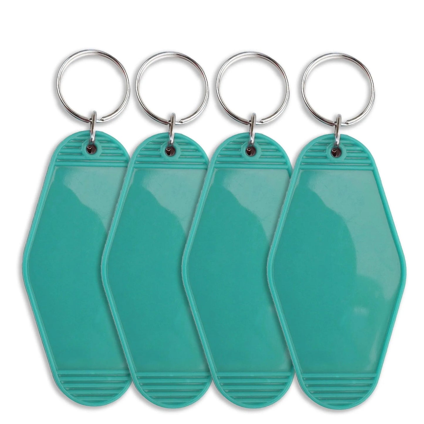 Master Maker Crafts -  Retro Motel Keychain with Silver Ring - Sea Green (4 per Set)