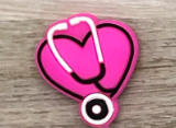 Medical - Stethoscope Heart Fuchsia Silicone Focal 0273