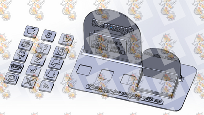 TaTN NFC 3 Tap Station with Business Card Holder