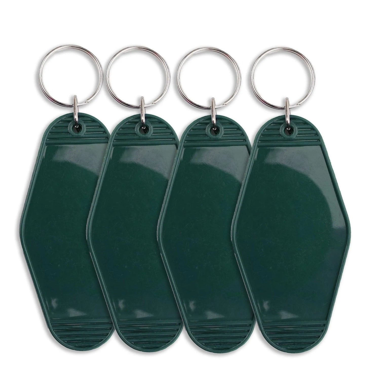 Master Maker Crafts -  Retro Motel Keychain with Silver Ring - Teal (4 per Set)