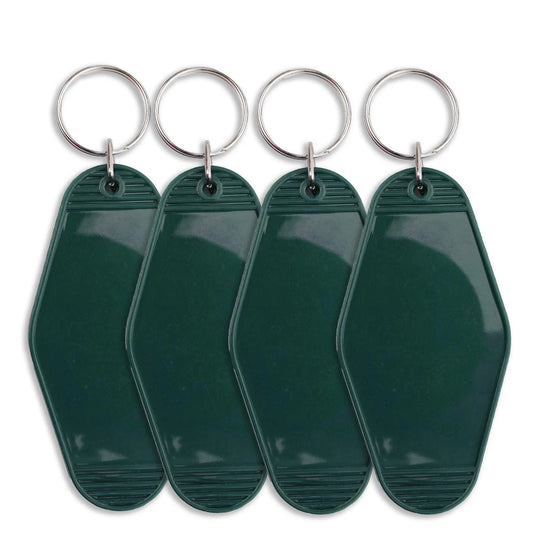 Master Maker Crafts -  Retro Motel Keychain with Silver Ring - Teal (4 per Set)