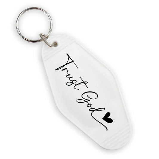 Master Maker Crafts -  UV DTF Decal - Trust God 4 Set 2" (Keychain NOT Inclued)
