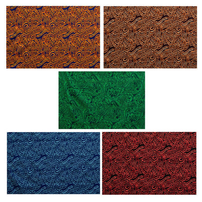 Traditional Polynesian Tattoo Swirl design Fabric | Cotton Light Barkcloth