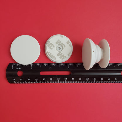 Round White Phone Grips
