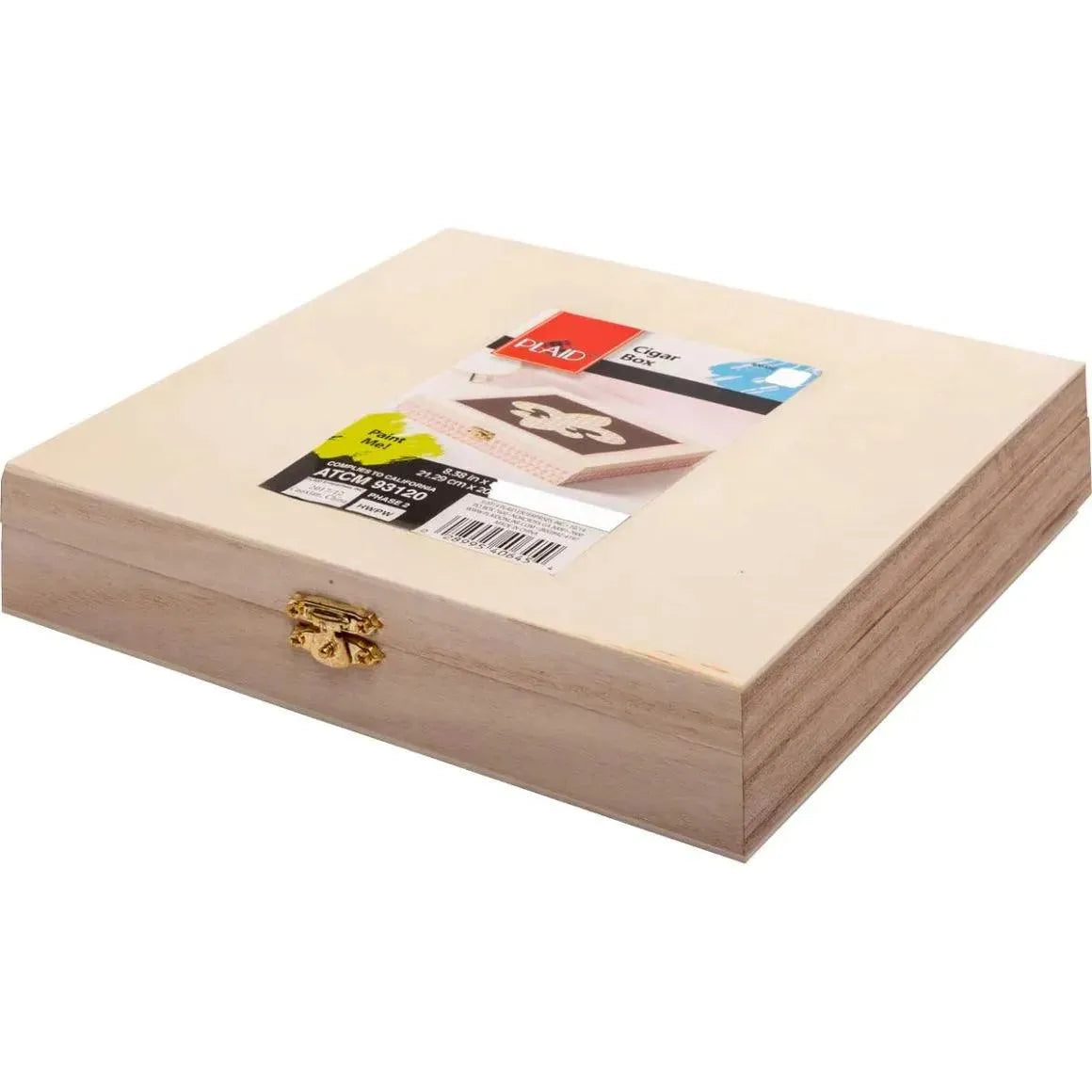 Wood Memory Box - 8.53" x 8.13" x 1.75"