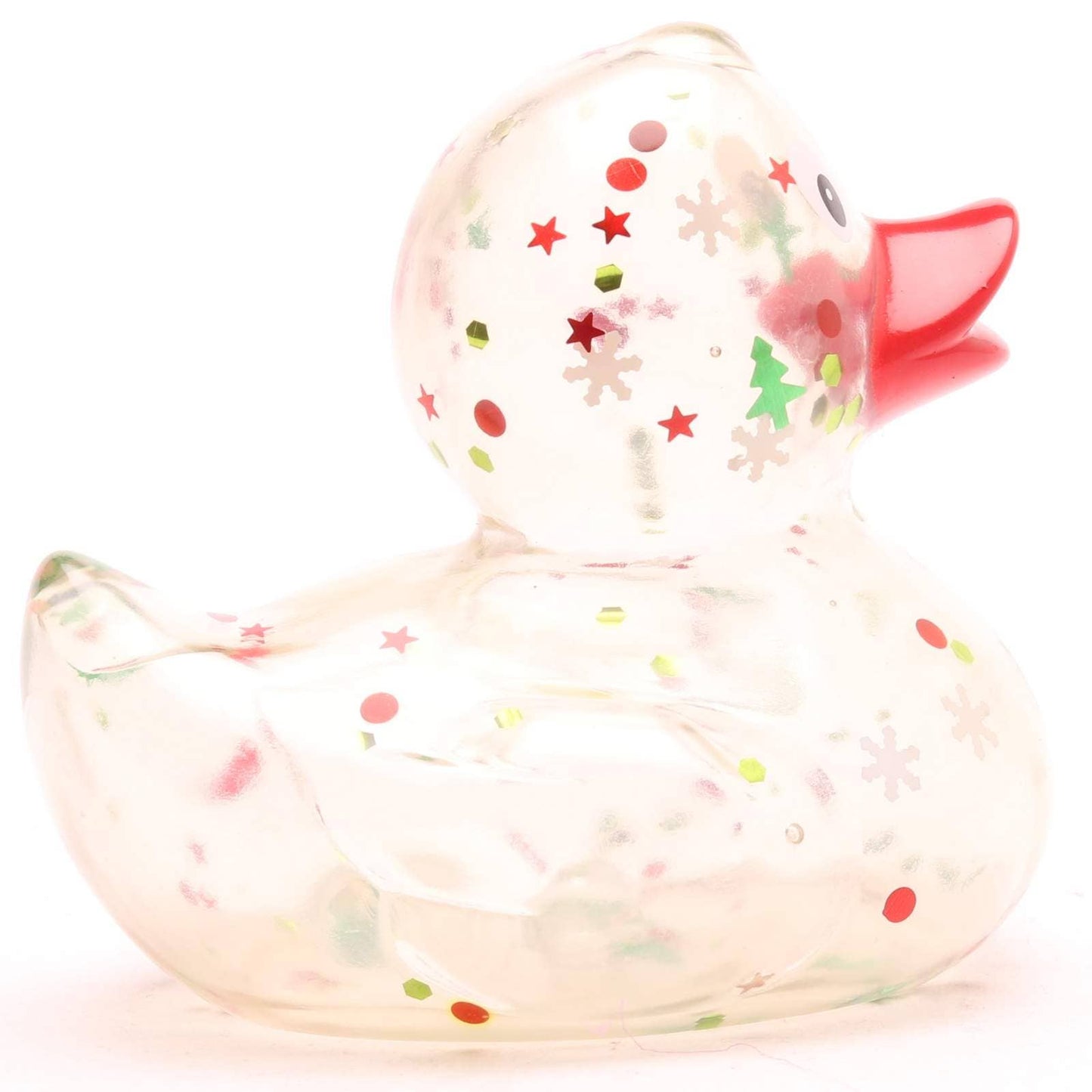 Bath duck Xmas glitter - red beak