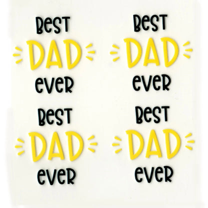 Master Maker Crafts -  UV DTF Decal - Best Dad Ever 4 Set 2" (Keychain NOT Inclued)