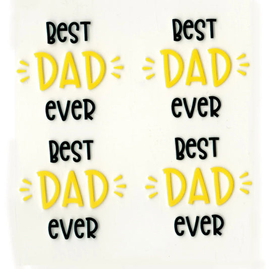 Master Maker Crafts -  UV DTF Decal - Best Dad Ever 4 Set 2" (Keychain NOT Inclued)