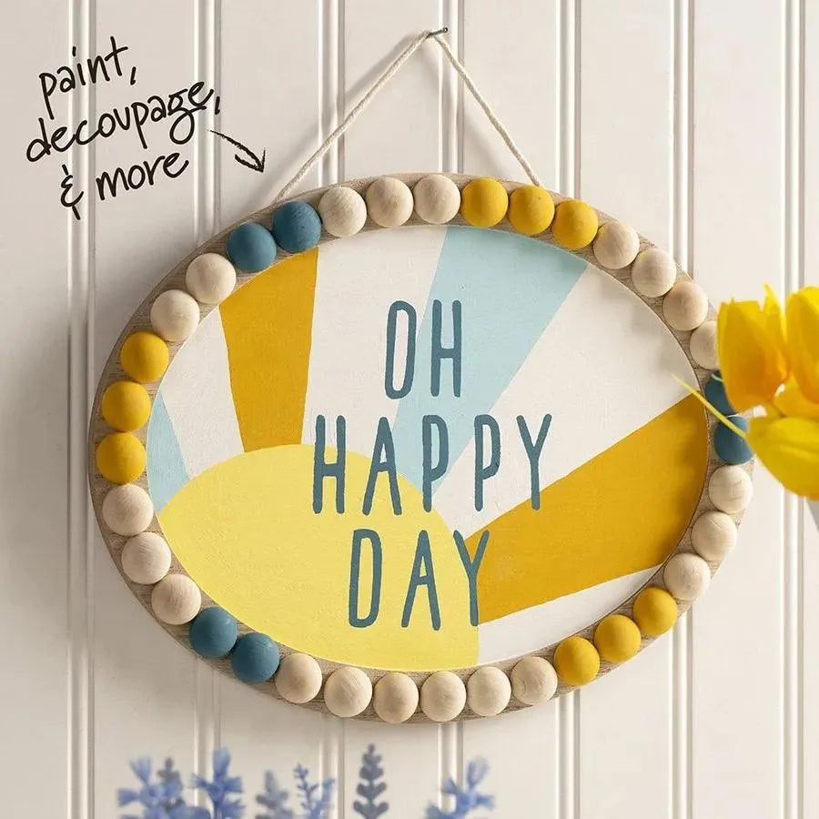 Wood Oval with Beaded Edge -  8" x 11"