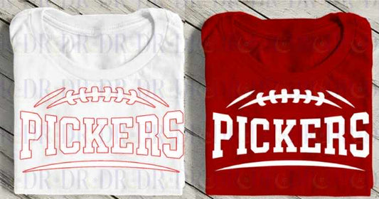 Robstown Pickers Half Football Solid White PNG