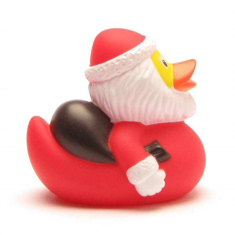 Santa Claus rubber duck with bag and bell - rubber duck
