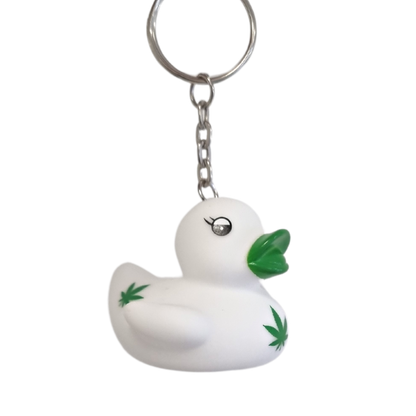 Duck Keychain Weed Leaves