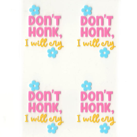 Master Maker Crafts -  UV DTF Decal - Don't Honk 4 Set 2" (Keychain NOT Inclued)