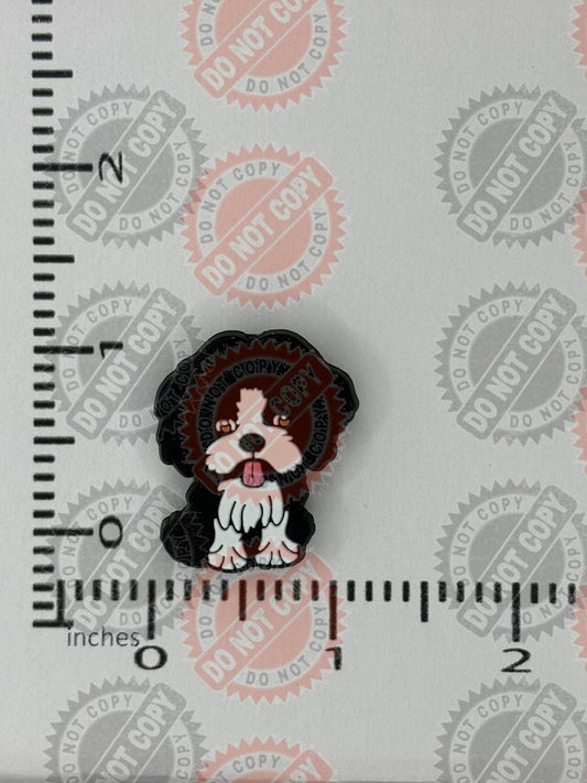 Animal - Dog - Shih Tzu Black Boy Silicone Focal 0077 - 5 Count