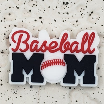 Mom - Cheer Mom Silicone Focal Bead 3539 - 5 Count