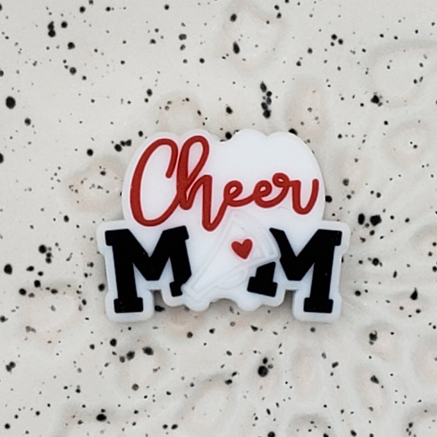 Mom - Cheer Mom Silicone Focal Bead 3539 - 5 Count